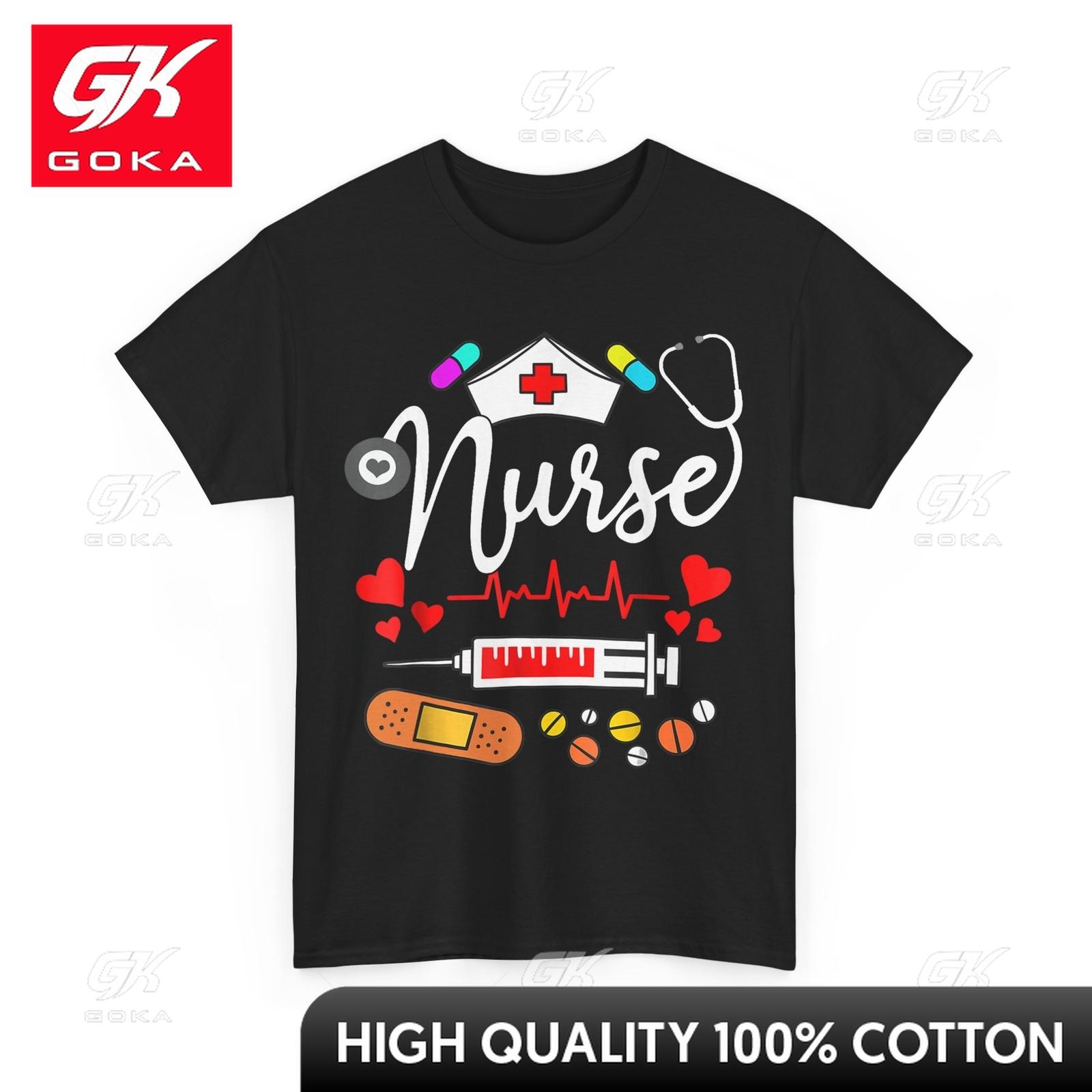 Nursing Lovers Nurse Week Cute Shirt 100 Percent Cotton Round Collar Summer Look Charming Cool Design Top Summer Style S