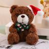 Cute Christmas Teddy Bear Doll Plush Teddy Bear Hug Bear Doll Children's Companion Soothing Ragdoll Doll