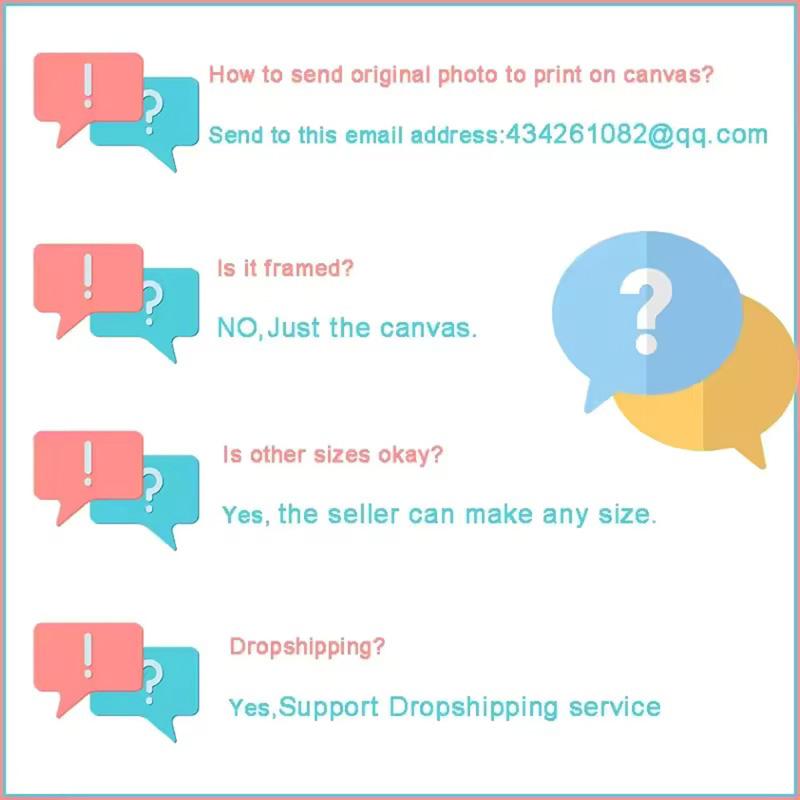 Personalized Custom Photo Canvas Paint Poster Home Decor Print Your Photos Canvas Art Photos,Pets,Wedding,Family For Festivals,Party,Themed Events