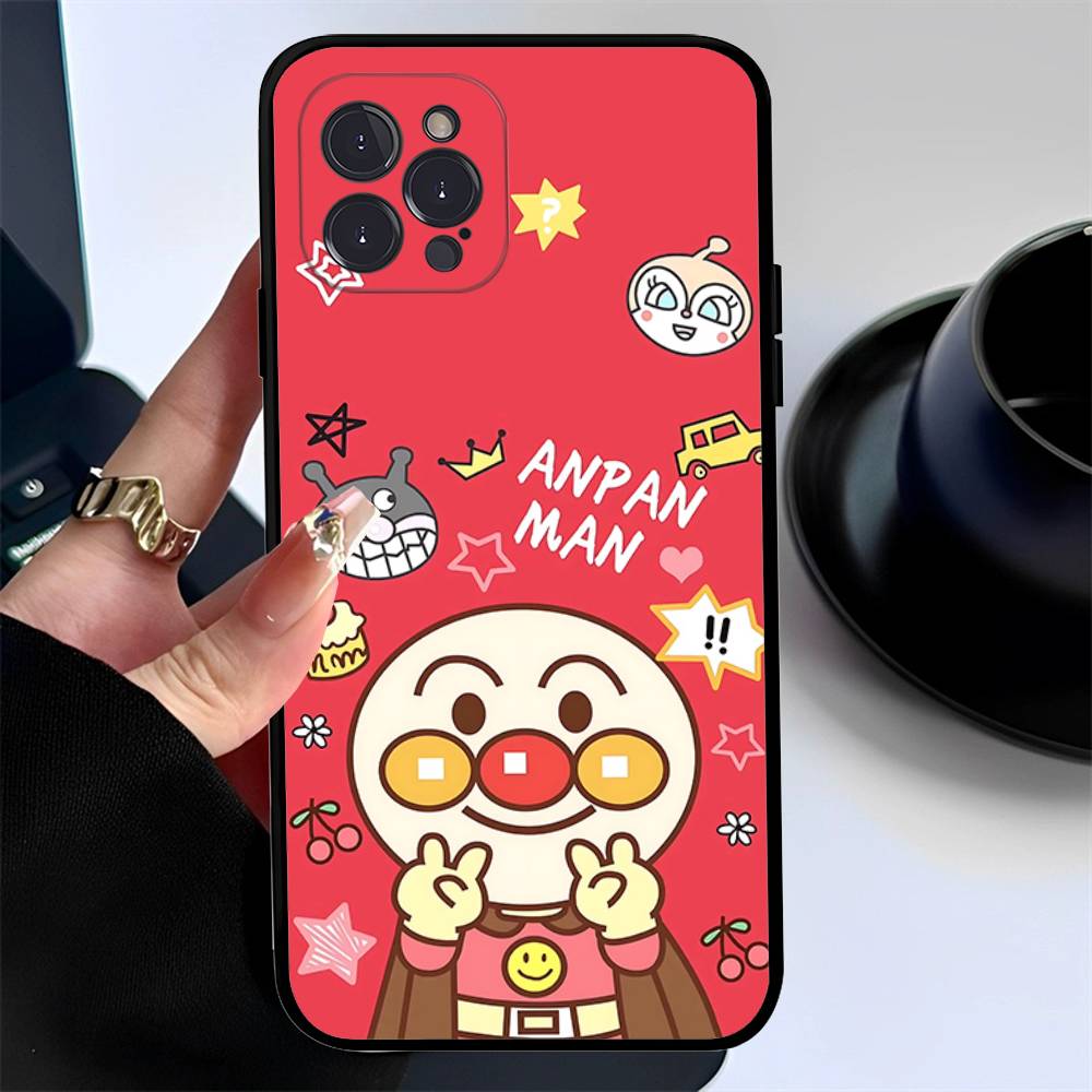 

C-Дети A-Анпанман Чехол для телефона Для iPhone 17 16 15 14 13 12 11 Pro Max Plus Черный Чехол iPhone 12