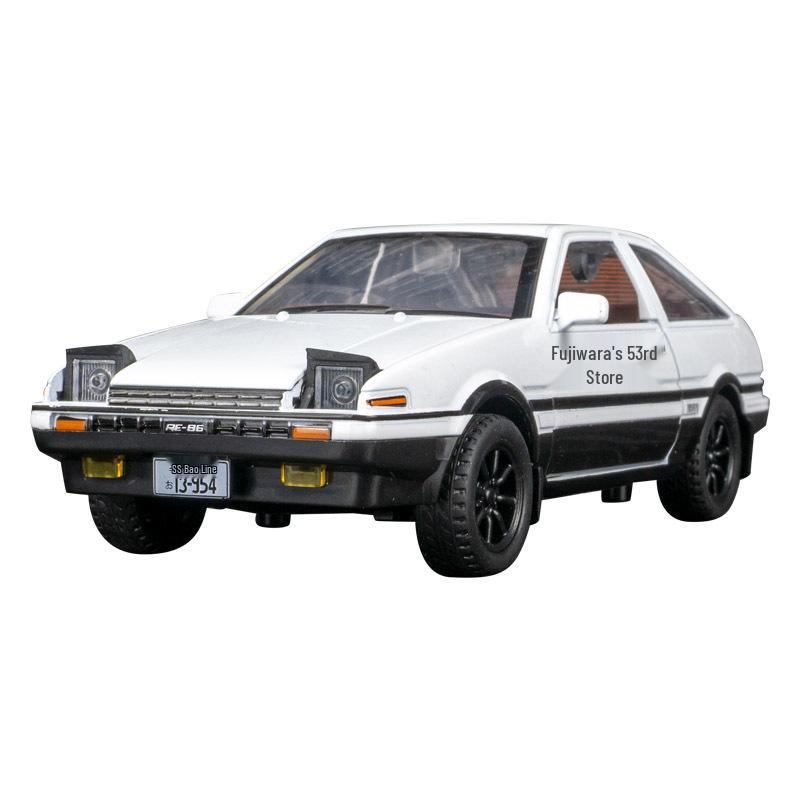 Jianyuan DC32511 AE86 Alloy Toy Car with Sound, Light, and Shock Absorption Features - Pull-Back Model for Kids
