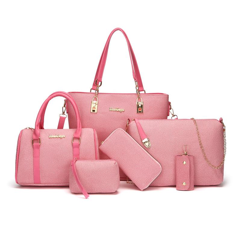 Multi-piece new pu fashion mother and child bag six-piece set portable shoulder messenger women's bag