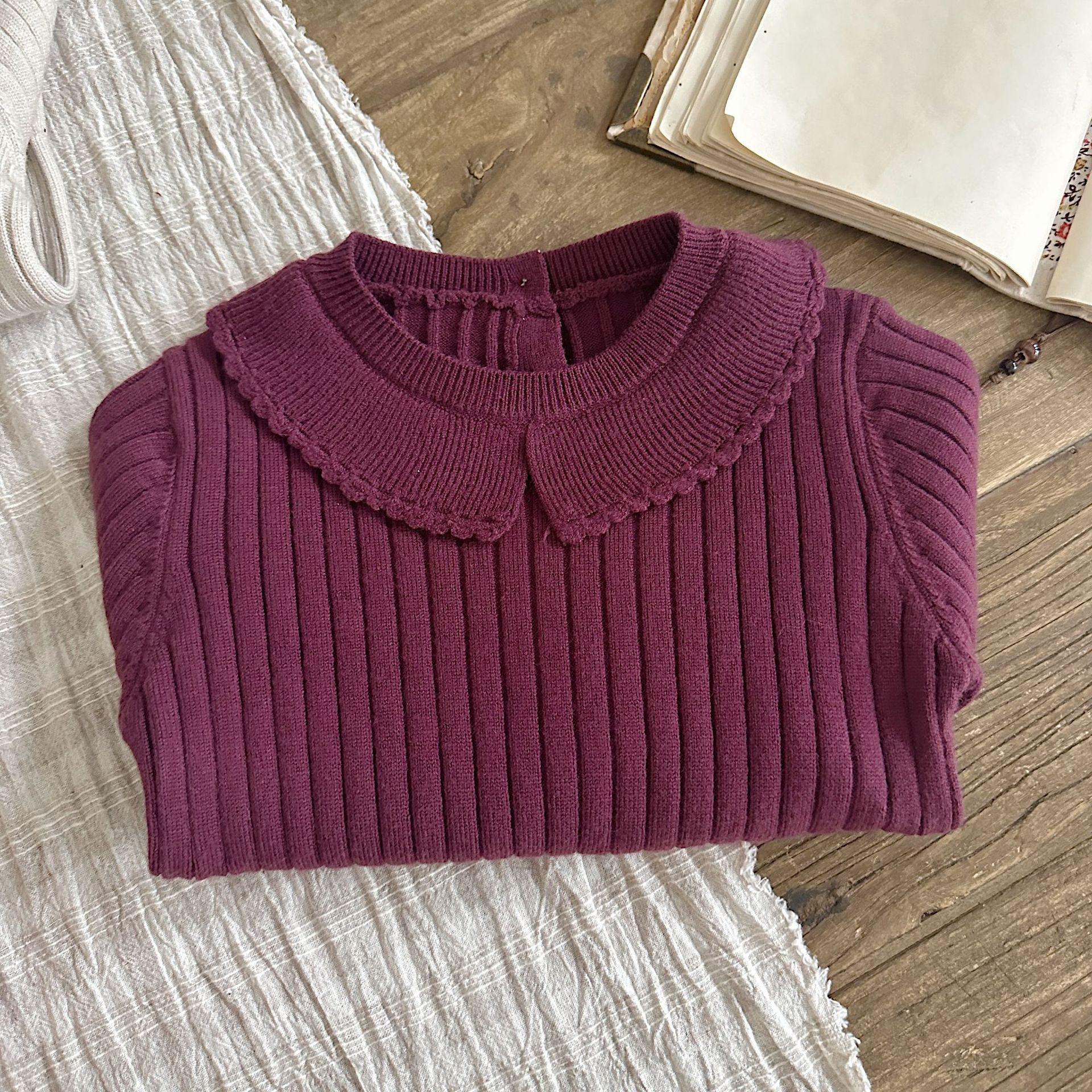 

Оформление: Вязаный шерстяной свитер для девочек Vimu - Осенне-зимний детский топ в корейском стиле 140 cm