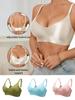 Damen kabelloser nahtloser Push-Up-BH, Vollschalen-Komfort-BH mit verstellbaren Trägern und Rückenverschluss, Alltags-Stütz-Dessous für alle Körbchengrößen