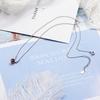Red Garnet Antler Necklace - Korean Style Simple Clavicle Chain for Women