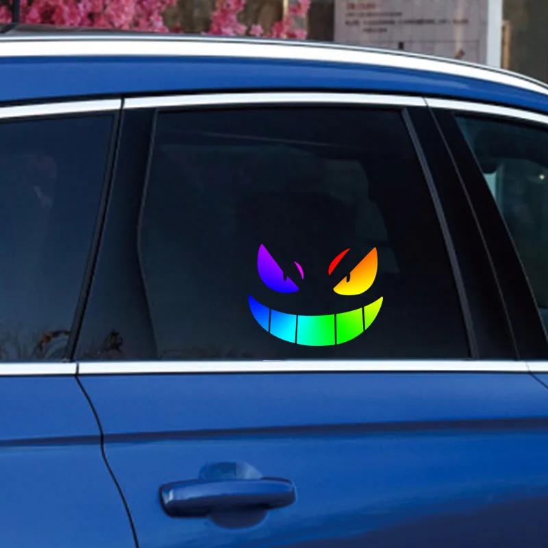 Creative Devil Smiley Car Stickers Electric Car Motorcycle Motorcycle Body Modification Stickers Fuel Tank Helmet Decoration
