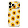 For iPhone 17 Pro Case Sunflowers Pattern Printing Straight Edge TPU Phone Back Cover