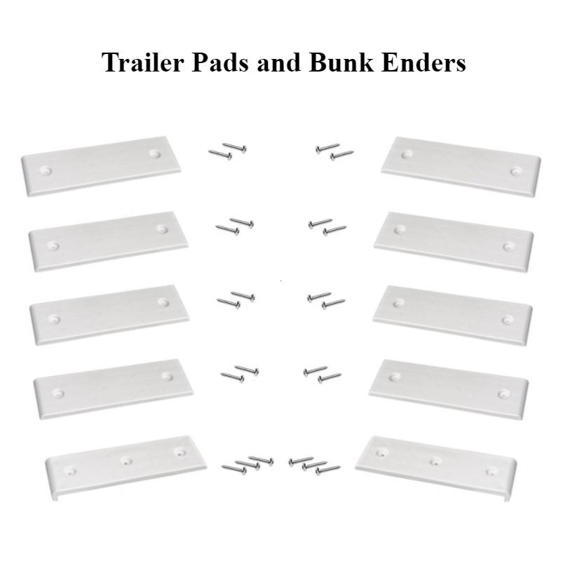 Boat Trailer Bunk Slide Pads and Boat Trailer Glide Bunk Enders for Launching & Loading Boat on/Off Trailer Easier 3" X 10"