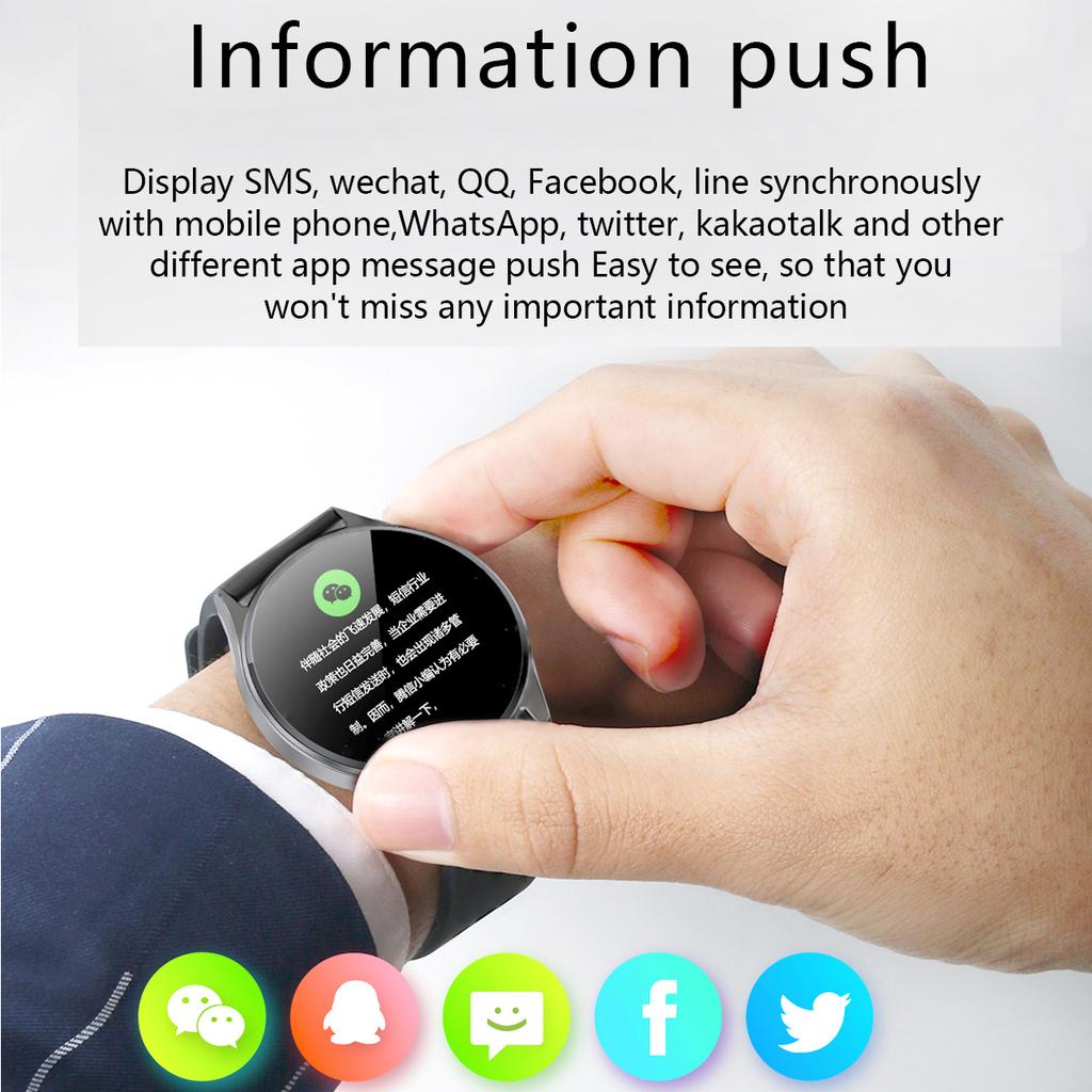 Sportowy Tracker Fitness Przypomnienie o Połączeniach Damski Smartwatch Wodoodporny Monitor Tętna Odtwarzanie Muzyki Pogoda Męski Smartwatch