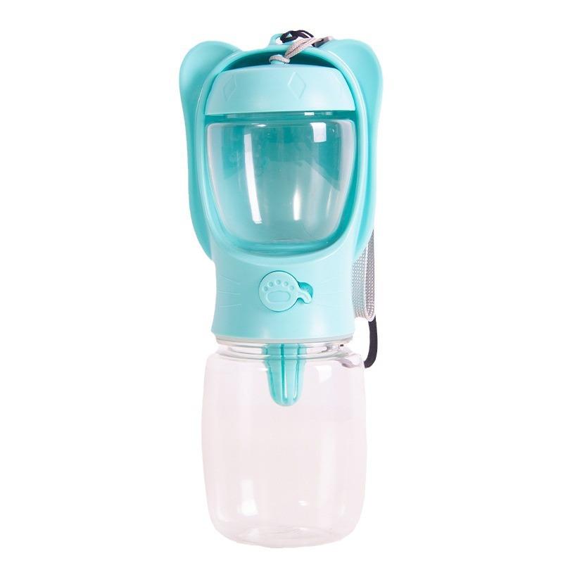 Dual Pet Water & Food Bottle: Portable 2-in-1 Outdoor Drinking Cup & Feeding Bowl for Dogs & Cats