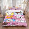 Custom Name Cute Pink Bow Heart Print 3Pcs Bedding Set Duvet Cover With 2 Bedro Pillowcase Home Birthday Gift