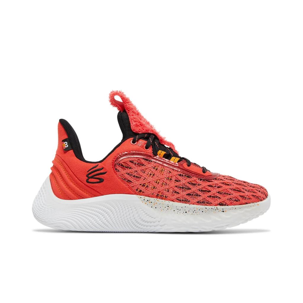 Sesame Street Under Armour Curry Flow 9 'Street Pack - Elmo' (Unisex) Hot Coral / Black Basketball Shoes 3024248 603