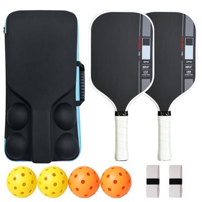Pickleball Paddle T700 Carbon Fiber Set with Hard Includes 4 High Lightweight 2-Piece Case, Balls, Rebound,