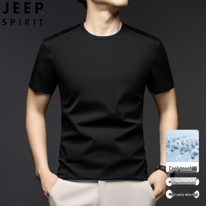 

Мужская футболка JEEP SPIRIT с эффектом охлаждения, нейлон-спандекс L