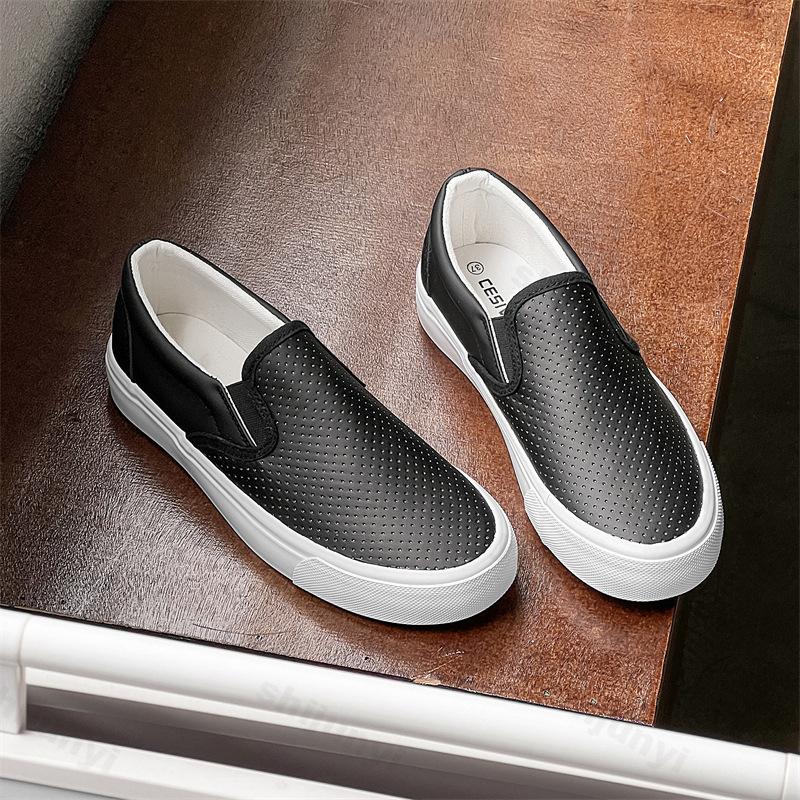 2025 Spring Mesh Breathable White Flat Shoes Women's Non Slip Sports Casual Shoes Lace-up Comfortable Slip On Vulcanized Shoes