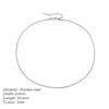 Steel Necklace Round Snake Chain for Women Simple Light Luxury Plain Chain Couple Clavicle Chain European and American Fashion Snake Bone Chain
