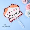 Creative Cartoon Animal Mini Folding Fan - Cute, Portable, Irregular Shape Fan for Kids and Students.
