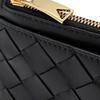 Bottega Veneta Solid Color Design Zipper Wallet Women wallet Black 608784VCPP38425