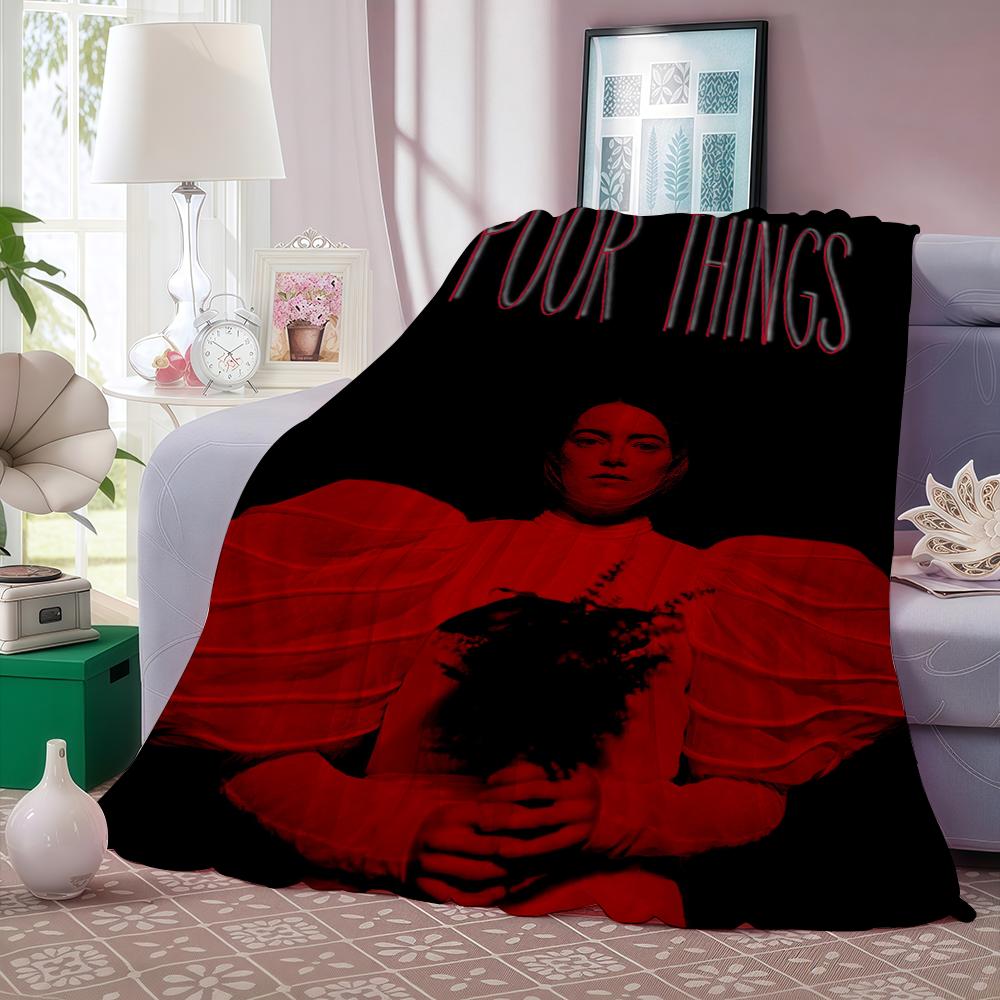 

Fiction Romantic Movies Poor Things Blanket Warm And Soft Suitable For Bedroom Living Room Sofa Bed Office Travel Camping 30x40in