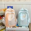 School Bag Girls College Students New Backpack High School Junior High School Students Splicing Large Capacity Simple Backpack
