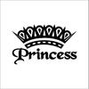 Cute  Pink Princess Crown Vinyl Sticker Car Window Decoration, Elegant Lady Girls Car Decals Laptop Stickers Decor