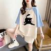 Plus Size Women's Summer Fashion Cotton Raglan T-Shirt