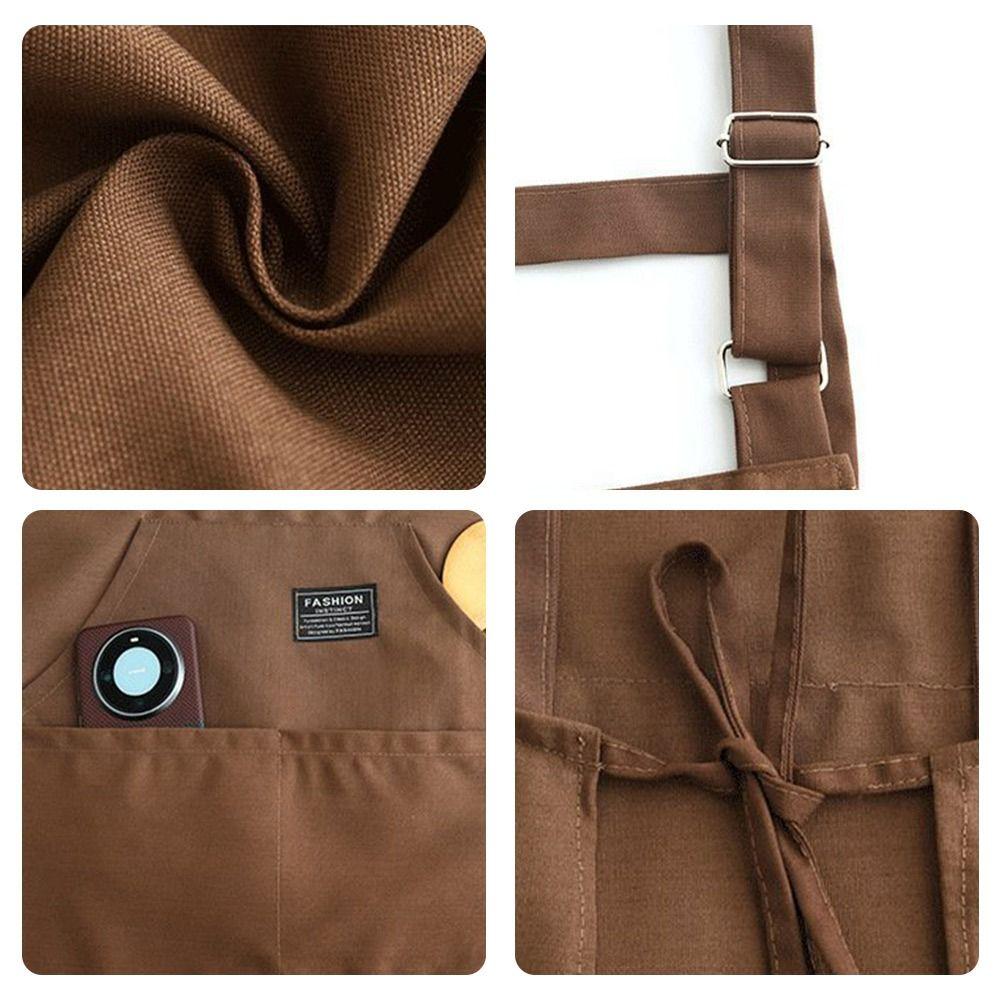 Tablier de chef sans manches en toile, bavoirs de cuisine et de pâtisserie polyvalents pour cuisiniers et serveurs