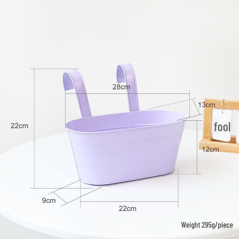 

Yingtang Oval Wrought Iron Hanging Flower Pot