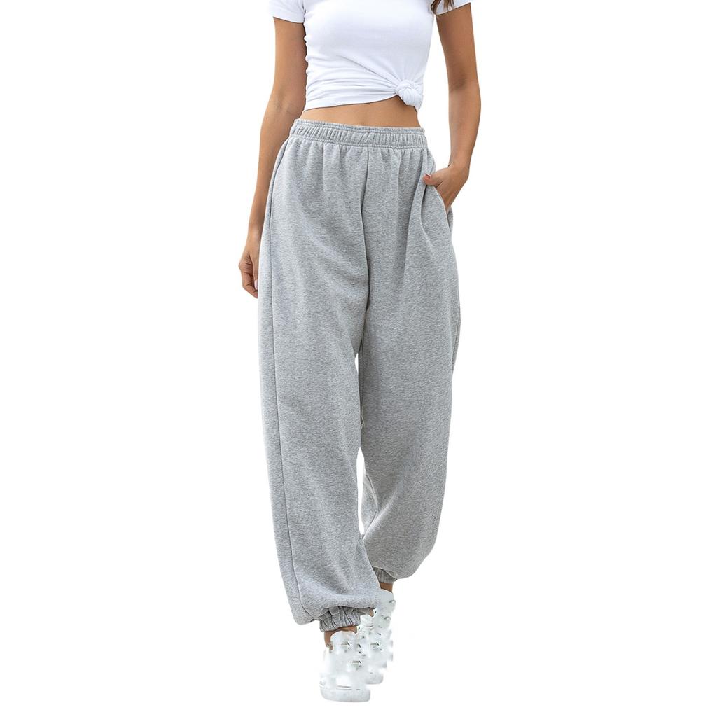 Women's /Winter Thickened Sport Basic Loose Drawstring Long Leg Pants