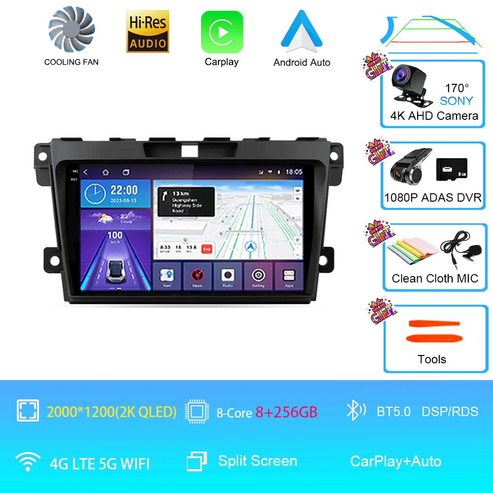Car Radio Android 14 For 2007 2008 2009 2010 2011-2014 MAZDA CX-7 CX7 CX 7 GPS Navigation Multimedia Video Player DSP 4G No 2DIN