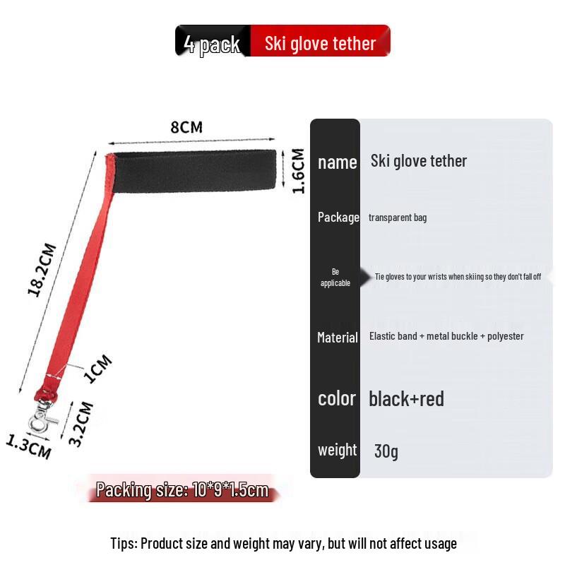 

WEZHO Kids Ski Glove Anti-Loss Straps