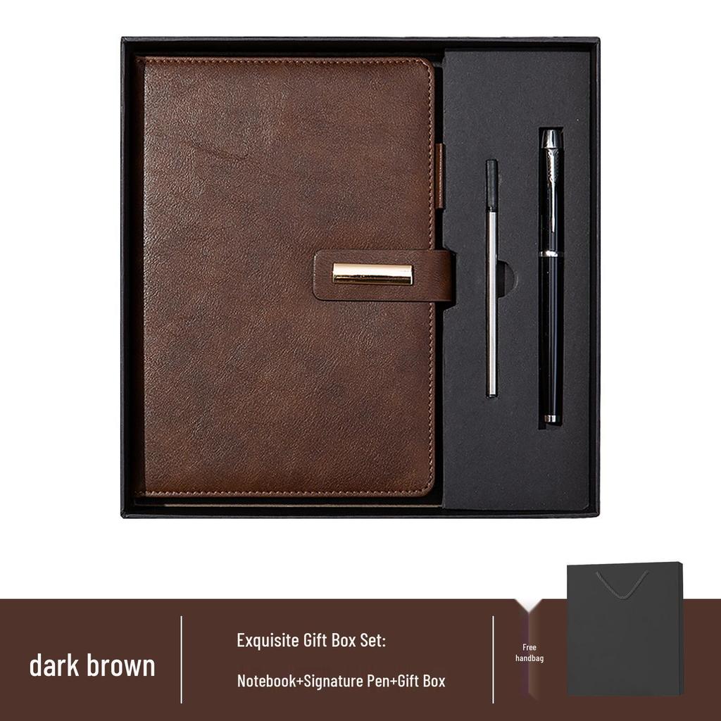Luxury Business Notebook & Thermos Cup Set - Customizable Logo for Office Souvenirs