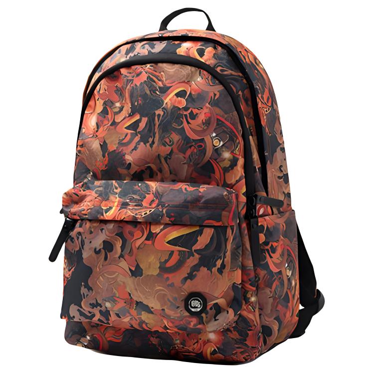Li Ning Badfive Basketball Series Printed Fabric Backpack Unisex Backpack Red ABSR008-3 Red