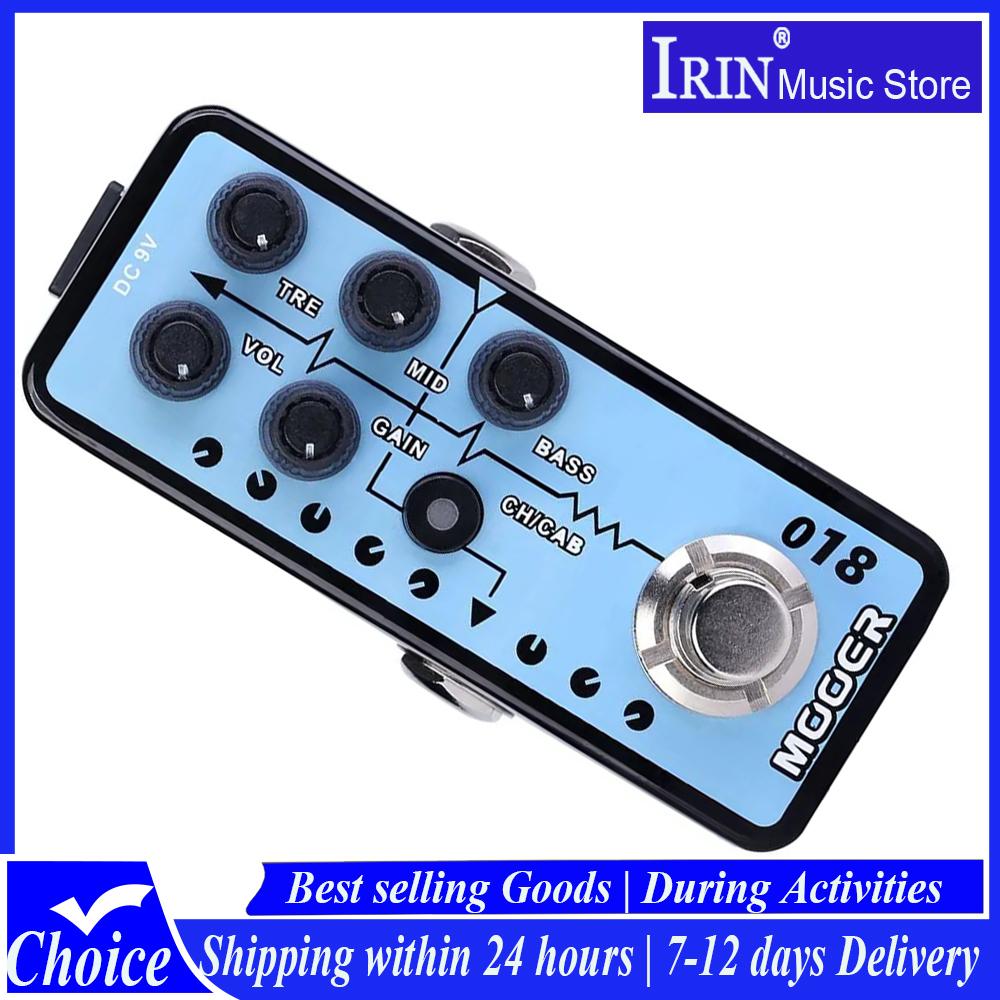 MOOER 018 Custom 100 Guitar Pedal Digital Preamp Cabinet Simulation Dual Channels 3-Band EQ&Gain Effect for Electric Guitar/Bass