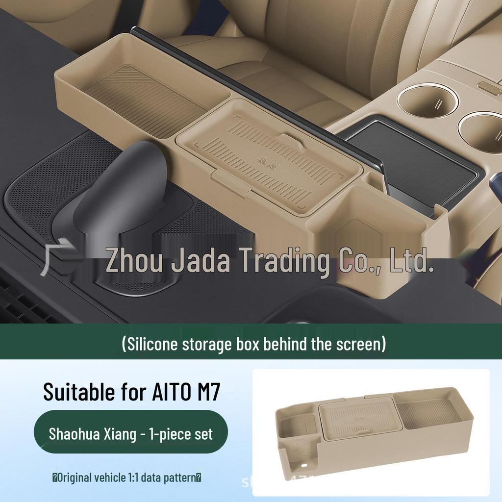 Silicone Phone Holder & Storage Box for AITO M7 Car Interior Modification