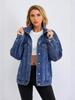 European American Style Oversized Women's Denim Jacket - Fashionable and Versatile Coat