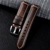 Cinturino in Pelle di Vacchetta Strato Superiore Fatto a Mano 18 19 20 21 22 23 24 26MM Pelle Cerata ad Olio Vera Pelle Vintage Braccialetto da Uomo