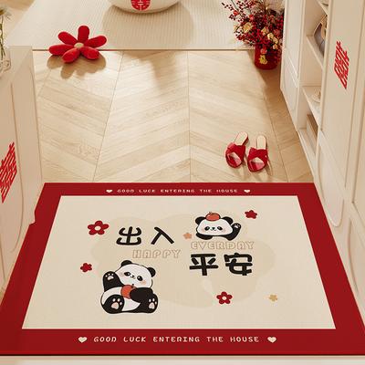 Cute Cartoon Door Floor Mat Indoor Door Dirt-Resistant Wear-Resistant Dust-Removing Crystal Velvet Foot Pad Entrance Absorbent Foot Pad