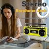 Přenosný reproduktor FM rádia Retro magnetofon Bezdrátový hudební přehrávač Bluetooth 5.0 Venkovní vícepásmové rádio AM/FM/USB MP3 Boombox