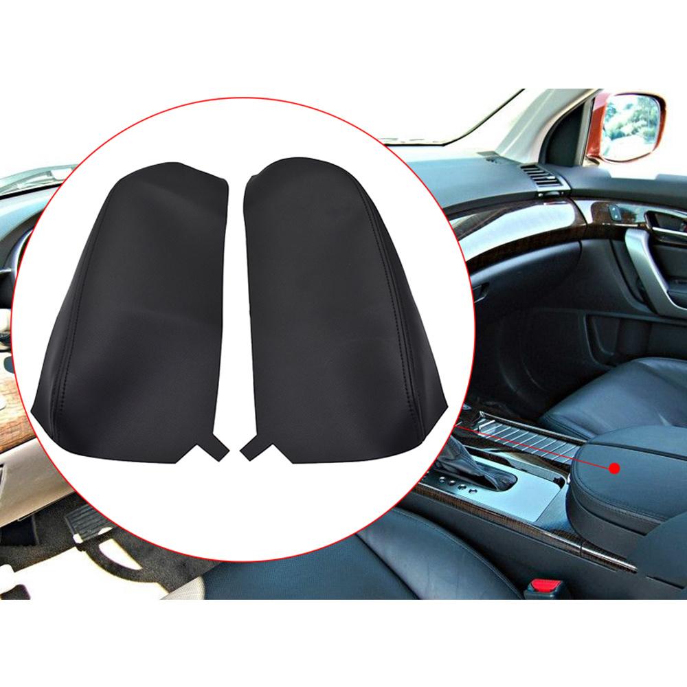 Leather Center Console Lid Armrest Cover Black Fits For 2007-2013 Acura MDX