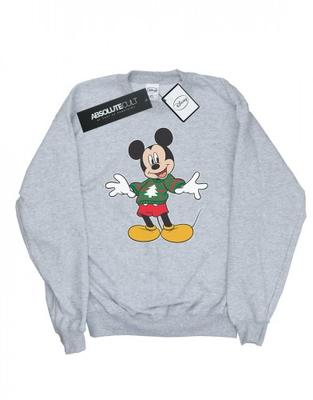 Jungen-Sweatshirt mit Mickey-Mouse-Weihnachtspullover und Schlaganfall