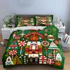 Nutcracker Christmas Set Bedding Duvet Cover Set Duvet Cover Pillowcases  (1*Duvet Cover 2*Pillowcases, without duvet insert)