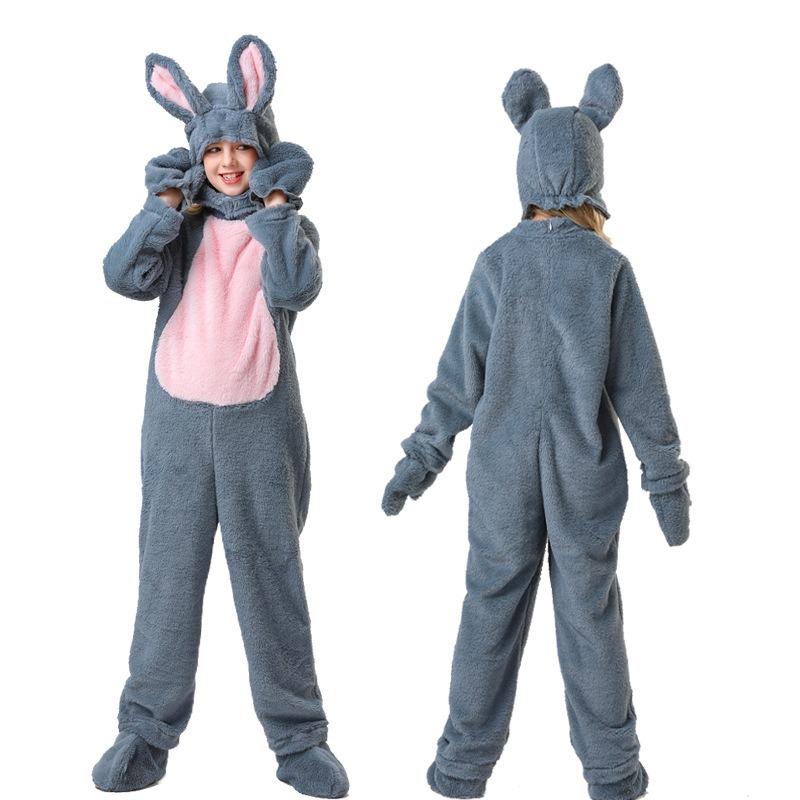 Halloween Cartoon Animal Bunny Costume Children's Onesie White Rabbit Gray Rabbit Kindergarten Stage Performance Costume