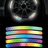 20Pcs Seven-Color Laser Wheel Hub Reflective Sticker Anti-Collision Luminous Sticker  Car