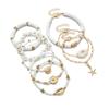 Ocean-style multi-layer stacked bracelet, shell, daisy and starfish beaded, versatile sweet girl jewelry for vacation and beach