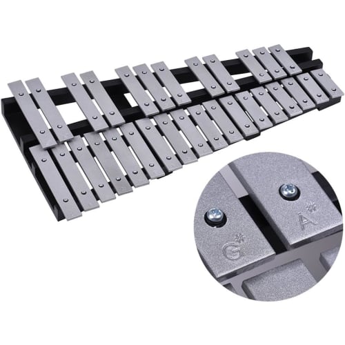 Btuty Glockenspiel Xylophone, 30 Notes, Wooden Frame, Foldable Aluminum Bars, Percussion Instrument Gift with Carrying Bag