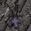 Hiphop Luxury Inlaid CZ Cross Pendant Rope Chain Necklaces for Men Women Punk Personality Rapper Accessory Fashion Neck Jewelry