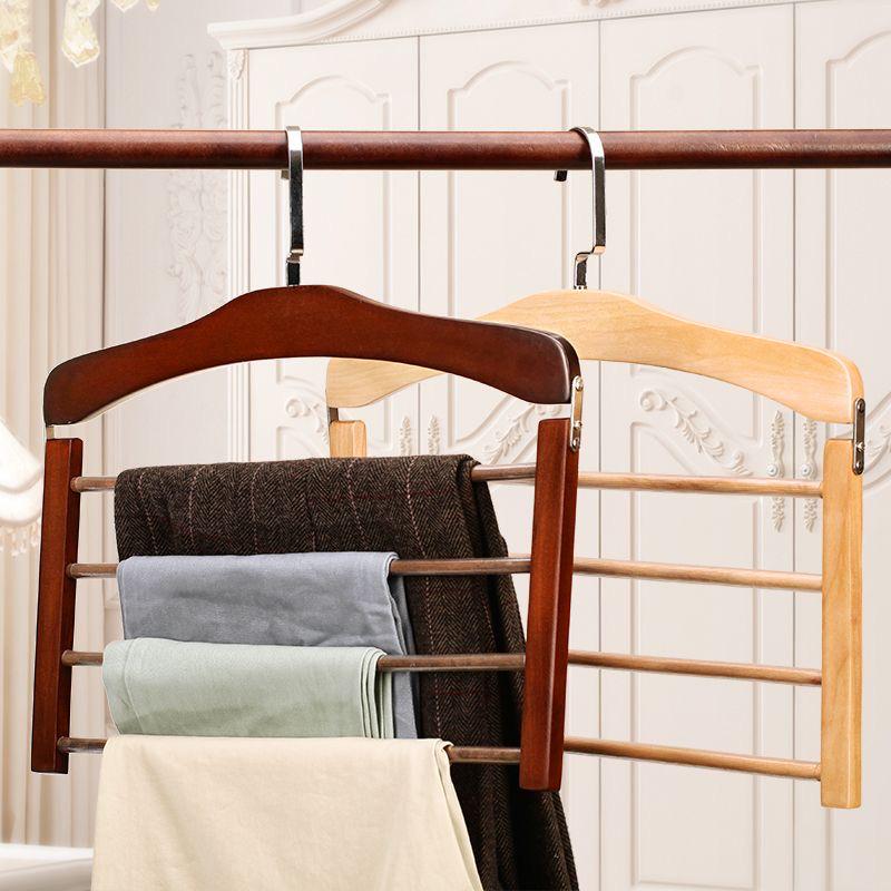 Multifunctional Solid Wood Pants and Scarf Hanger - Wardrobe Storage Solution