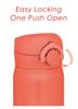 Thermos Láhev na vodu Vakuově izolovaný Mobilní hrnek 350ml Korálově oranžová JNR-353 C-OR