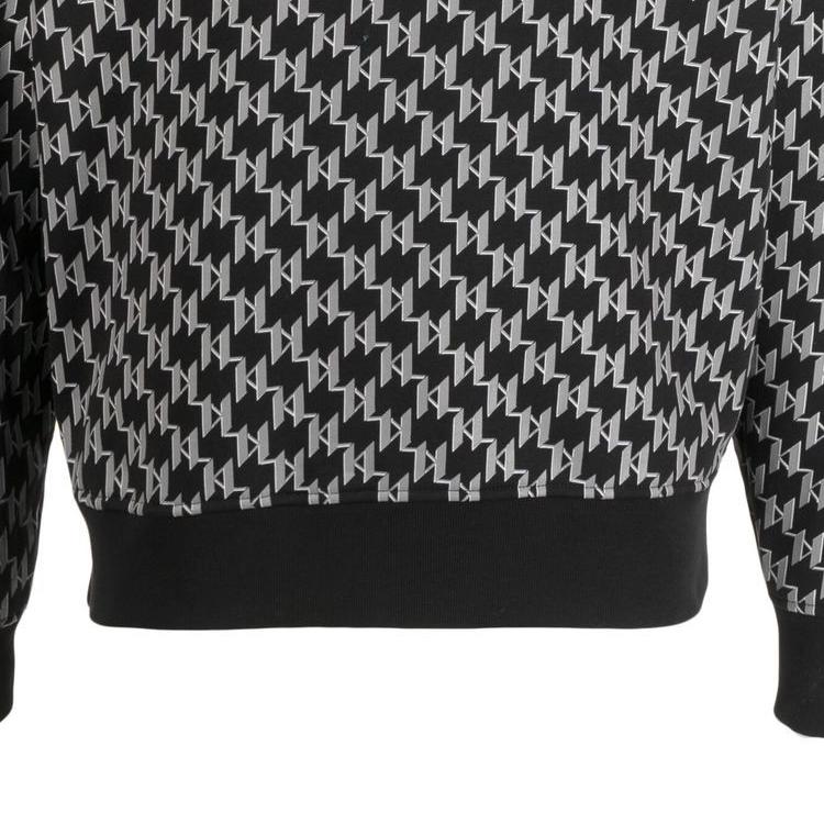 Karl Lagerfeld Outdoor Commuting Casual SS23 Letter Logo Printed Long Sleeve Sweatshirt Men Sweatshirt Black 225M1889996